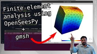 FEA using OpenSeesPy and gmsh [upl. by Nosemaj]
