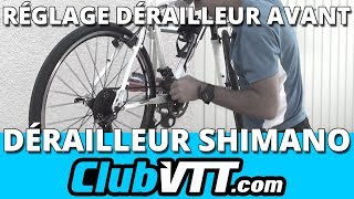 Derailleur SHIMANO  Réglage dérailleur avant vtt  025 [upl. by Heti584]