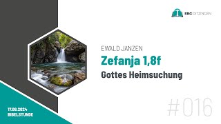 016 Zef 18f  Gottes Heimsuchung Bibelstunde Ewald Janzen [upl. by Tanney20]