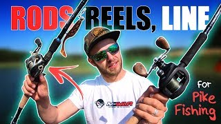 Gear for PIKE FISHING 🎣 Rods Reels Line Leader [upl. by Judah335]