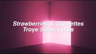 Strawberries amp Cigarettes  Troye Sivan Lyrics [upl. by Pelmas]