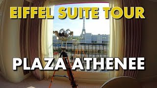 BEST EIFFEL TOWER VIEW SUITE IN PARIS  PLAZA ATHENEE  With spa amp restaurant look [upl. by Ingra]