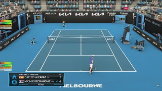 Carlos Alcaraz VS Miomir Kecmanovic  AUSTRALIAN OPEN 2024  Tennis Elbow 4  Gameplay [upl. by Henriques891]