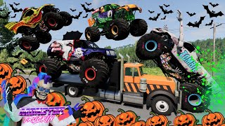 Monster Jam INSANE Racing Freestyle and High Speed Jumps 23  BeamNG Drive  Grave Digger [upl. by Anil]