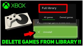 Xbox Series XS How to DELETE Games from Library [upl. by Ronnholm]