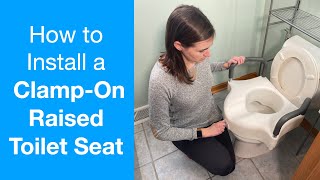 How to Install a Raised Toilet Seat without Tools  ClampOn [upl. by Ennair]