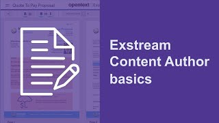 Content Author basics  OpenText Exstream [upl. by Bhatt703]