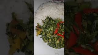 Callaloo with saltfish and White Rice [upl. by Singh]