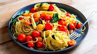 15 Minute Garlic Cherry Tomato Pasta [upl. by Bills]