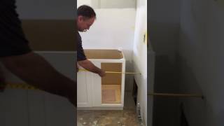 How To Install a Blind Base Kitchen Cabinet in the Corner PremiumCabinetscom [upl. by Aneela]