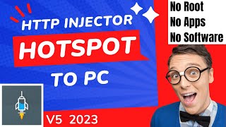 How to connect http injector hotspot to pc  No root  No software  No app [upl. by Leeann]