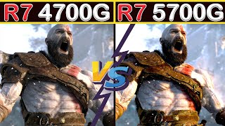 Ryzen 7 4700G vs Ryzen 7 5700G  Test in 10 Games [upl. by Niamrahc]