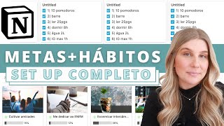 Como mapear METAS e HÁBITOS no NOTION template grátis [upl. by Hgielyk321]