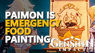 Paimon is Emergency Food Painting Genshin Impact [upl. by Gatian383]