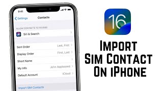 iOS 16 import Sim Contacts On iPhone  How To Import Sim Contact on iPhone iPad [upl. by Bettzel749]