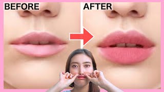 Get Fuller Lips Plumper Lips Pink and Cute Lips Naturally with This Face Exercise [upl. by Gretal]