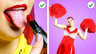 HOW TO BECOME POPULAR  Nerd vs Popular Student Girly Hacks and DIY School Ideas by Crafty Panda [upl. by Tegdig]