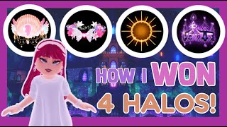 HOW I WON FOUR HALOS ROYALE HIGH HALO ANSWERS 2023  HOW TO WIN A HALO [upl. by Araldo86]