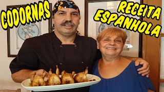 RECEITA CODORNA ASSADA  TAPAS ESPANHOLAS [upl. by Ateekan792]