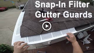 How to Install Amerimax SnapIn Filter Gutter Guards  Easy installation [upl. by Joeann]