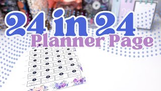 24 in 24 Planner Page Idea  Happy Planner Page Ideas for 2024 [upl. by Nohsid155]