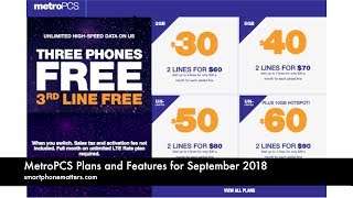 MetroPCS Plans and Features for September 2018 [upl. by Asilenna]