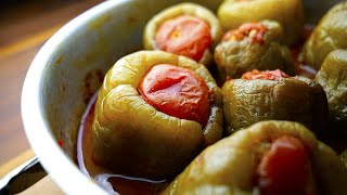 Biber Dolması  Turkish Style Stuffed Peppers [upl. by Eeresid546]