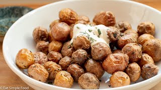 Whole Oven Roasted Baby Potatoes with Fresh Rosemary Recipe  Eat Simple Food [upl. by Orlov31]