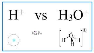 H vs H3O Hydrogen cation vs Hydronium ion [upl. by Tnahsin102]