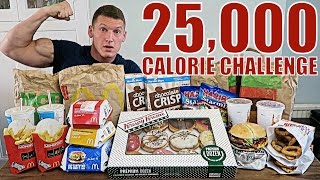 25000 CALORIE CHALLENGE  Epic Cheat Day  Man vs Food [upl. by Losyram]