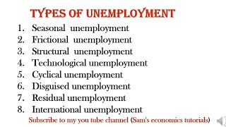 Types of unemployment [upl. by Nigen431]