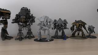 Imperial Knight Size Comparison Showcase HH amp WH40K [upl. by Asiil567]