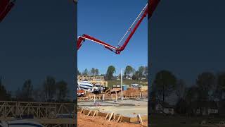 House slab construction concretepump alliance alkohall nc easymoney concrete trucks [upl. by Clemens]