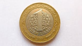 1 Turkish Lira Coin  Turkey 2009 [upl. by Rentschler184]