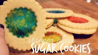 How to Make Stained Glass Sugar Cookies  rachel republic [upl. by Garrik]