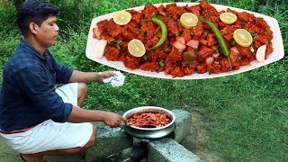 RESTAURANT CHILLI CHIKEN  Spcy Indian Recipe  Village Food Channel [upl. by Carrol901]