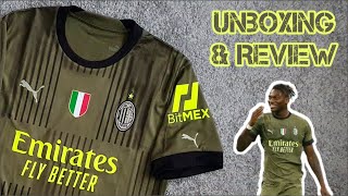 AC Milan 202223 third jersey Unboxing amp Review [upl. by Alenoel409]