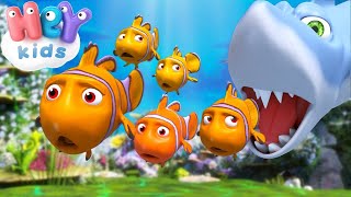 Five Little Fishies 🐠 Counting amp Numbers Songs for Toddlers  HeyKids  Nursery Rhymes [upl. by Furlong]