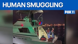 Human smuggling boat with 21 migrants on board [upl. by Penhall241]