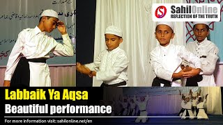 Labbaik Ya Aqsa  Heart touching performance by Kuchodi Students  Palestine Kalam  Action song [upl. by Nibroc]