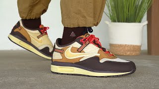 TRAVIS SCOTT Nike Air Max 1 Baroque Brown REVIEW amp GIVEAWAY [upl. by Marie917]