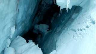 Inside a crevasse on Mt Rainiers Nisqually Glacier [upl. by Tillie]