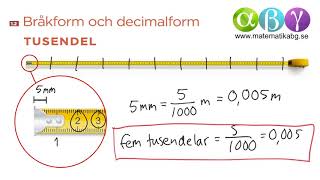 B 12 Bråkform och decimalform [upl. by Odette408]