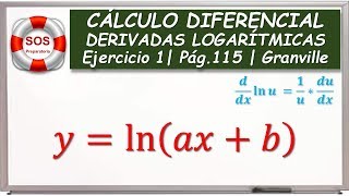 DERIVADAS LOGARÍTMICAS  LOGARITMO NATURAL  EJERCICIO 1 [upl. by Droc]