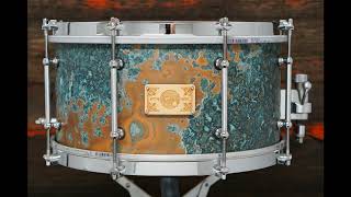 Stauffer Percussion 65x13quot Phattie Maple Snare Drum  Azul Copper Patina [upl. by Rhiana]