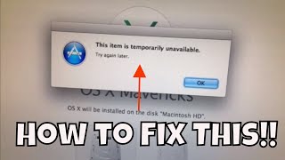 How to fix OS X temporarily unavailable amp boot from bootable USB drive MacBook [upl. by Gianni826]