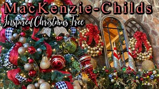 MacKenzieChilds Inspired Christmas Tree  New Wall Sconces [upl. by Rosenkrantz]