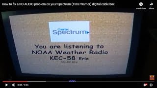 How to fix a NO AUDIO problem on your Spectrum Time Warner digital cable box [upl. by Lehsar]