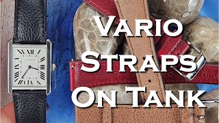 Vario Vintage Leather Straps On Cartier Tank Solo [upl. by Retluoc206]