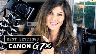 BEST CAMERA SETTINGS for VLOGGING on Canon G7x Mark ii [upl. by Irtimd]